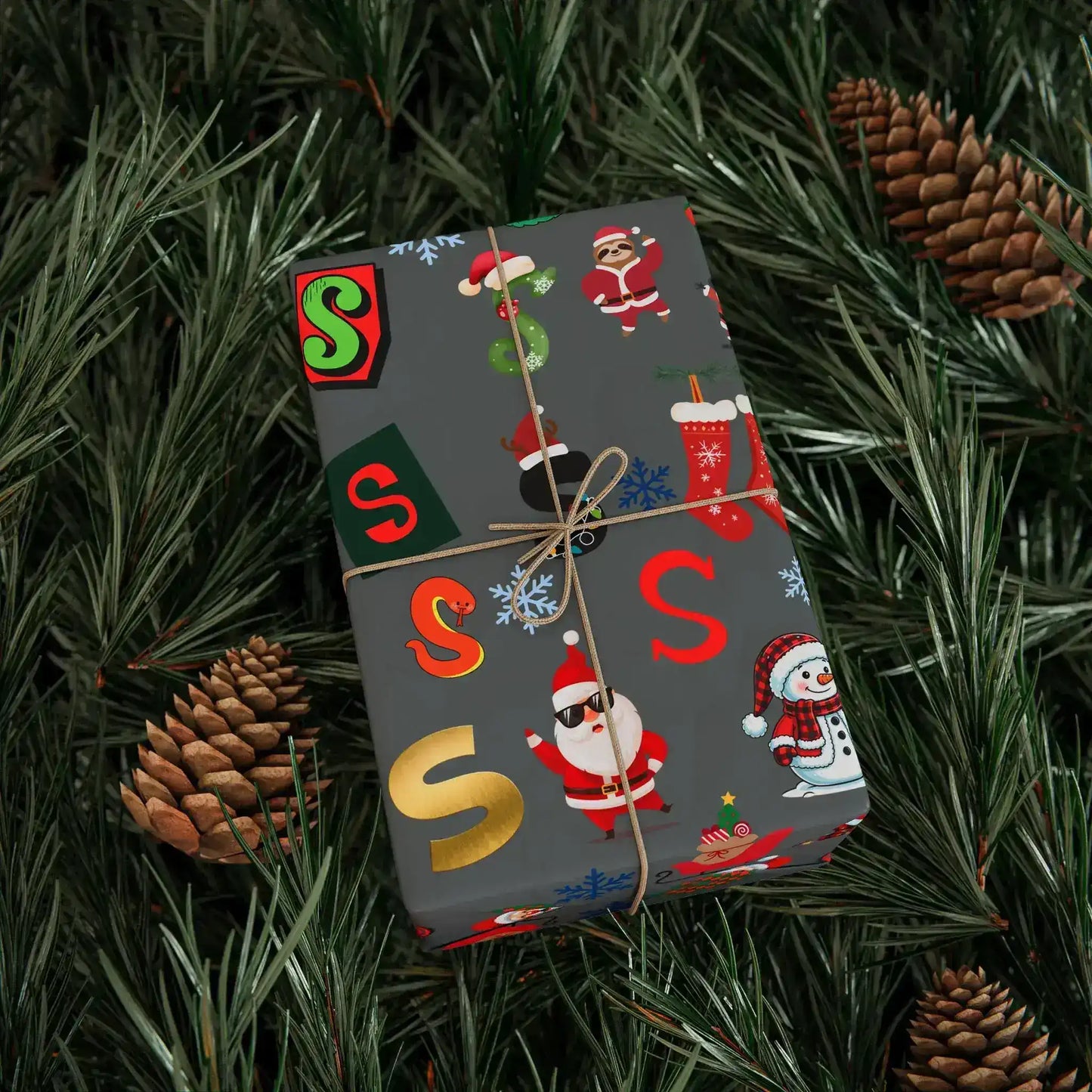"S" Christmas Wrapping Paper – Alphabet Gift Swap Collection