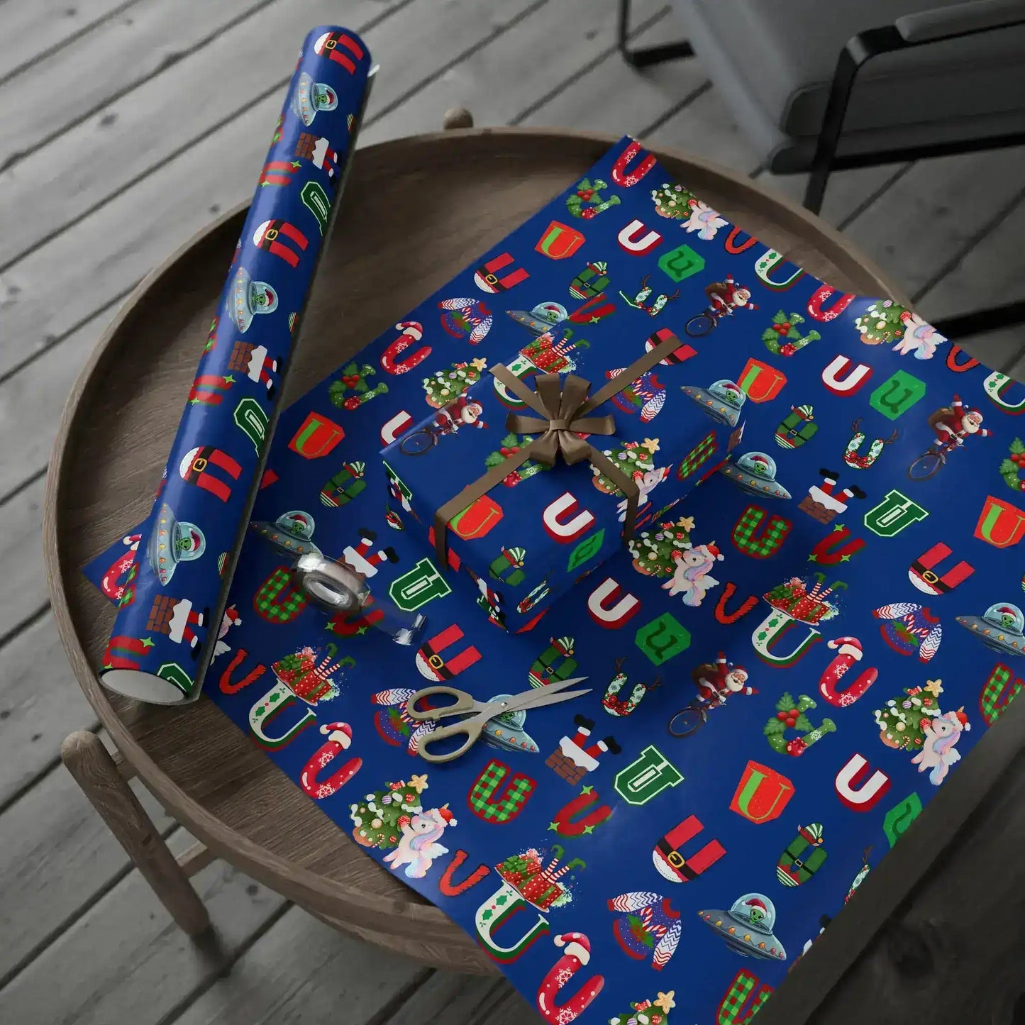 "U" Christmas Wrapping Paper – Alphabet Gift Swap Collection