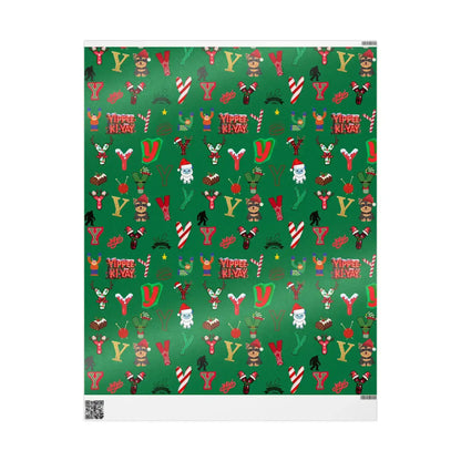 "Y" Yippee-Ki-Yay Christmas Wrapping Paper – Alphabet Gift Swap Collection