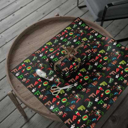 "F" Christmas Wrapping Paper – Alphabet Gift Swap Collection