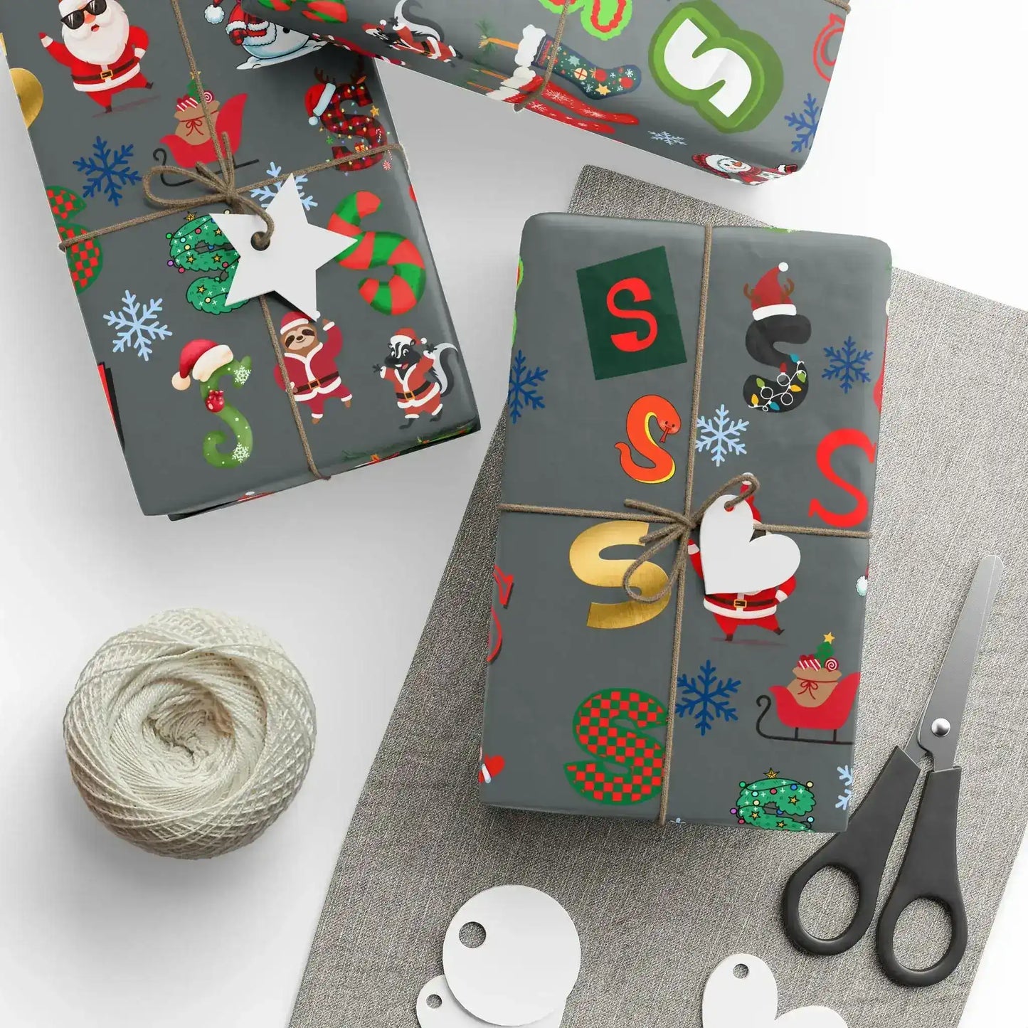 "S" Christmas Wrapping Paper – Alphabet Gift Swap Collection