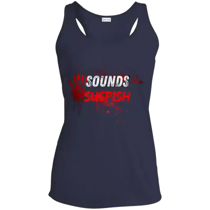 Sounds Suspish True Crime Dark Humor Racerback Tank - Cady Creations