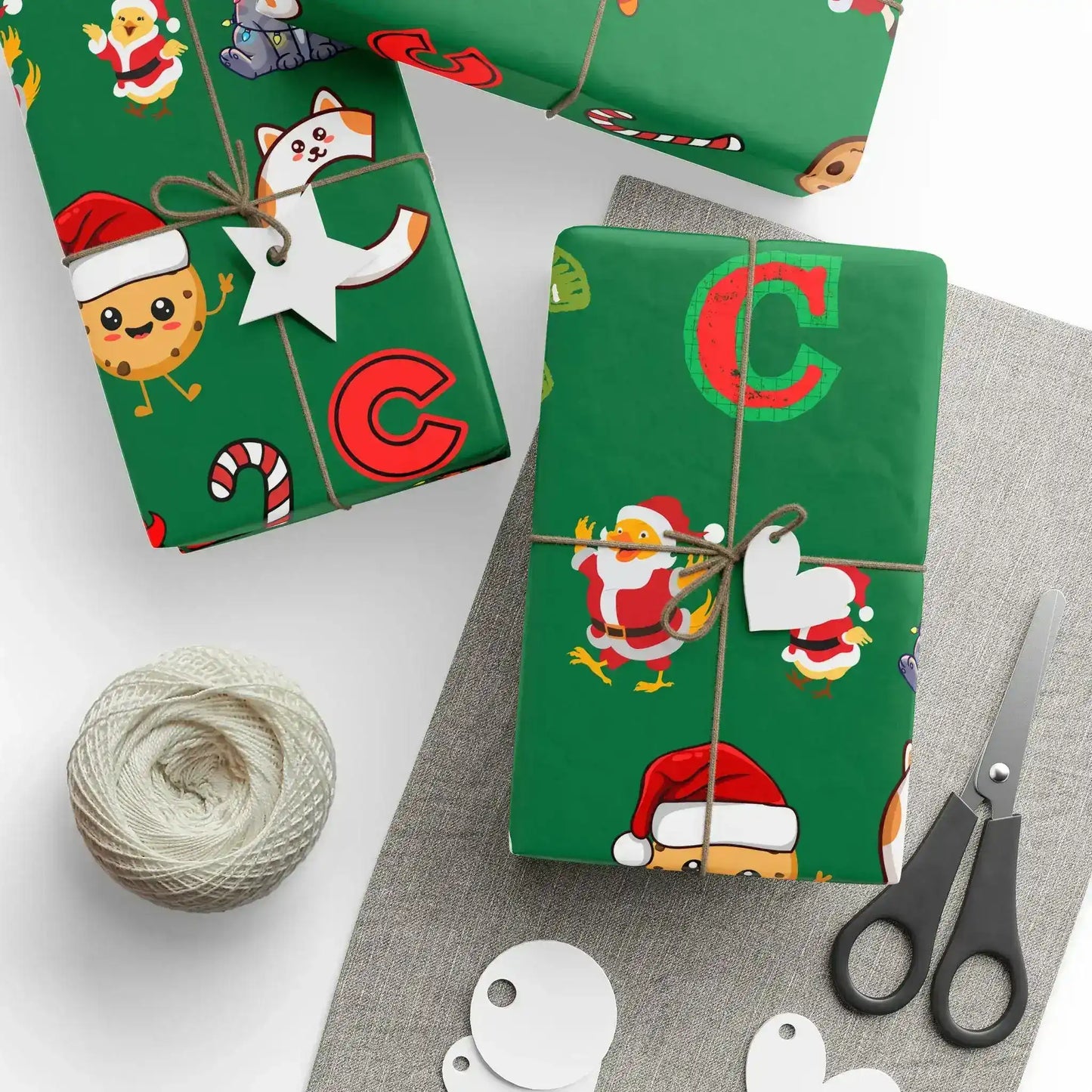 "C" Christmas Wrapping Paper – Alphabet Gift Swap Collection