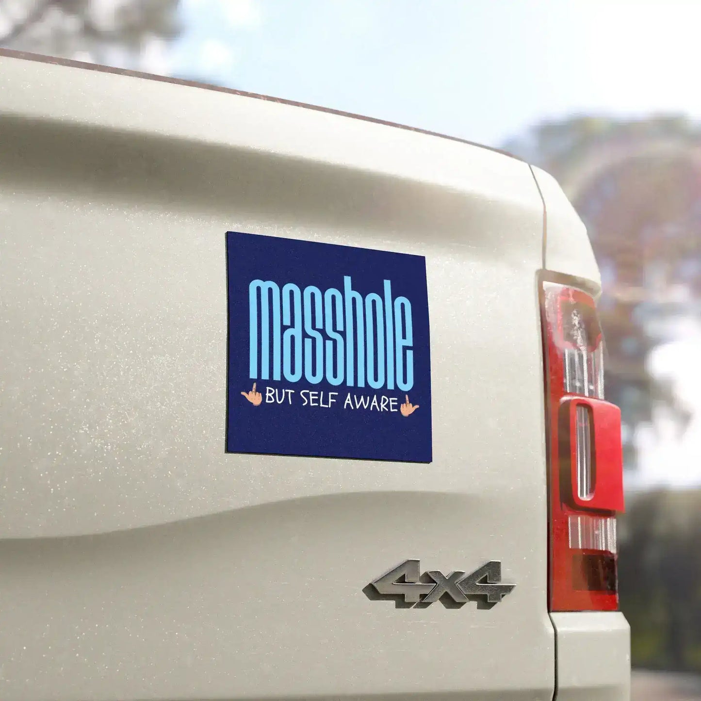Masshole (But Self-Aware) | Funny New England Car Magnet