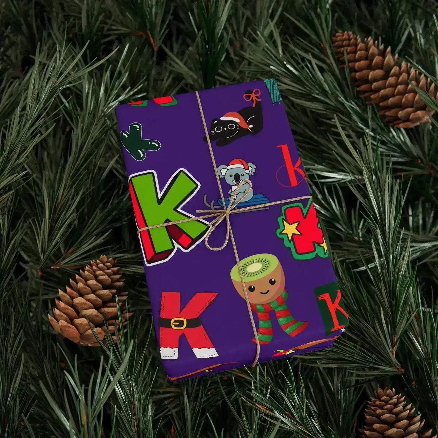 "K" Christmas Wrapping Paper – Alphabet Gift Swap Collection