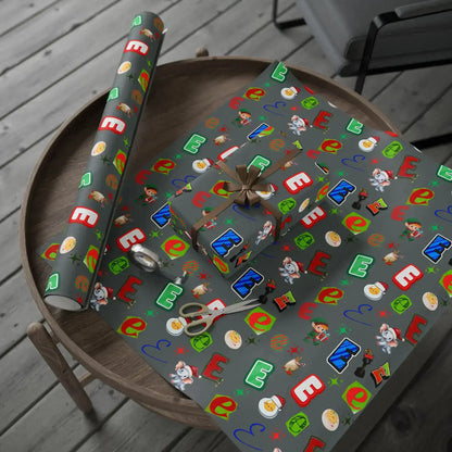 "E" Christmas Wrapping Paper – Alphabet Gift Swap Collection