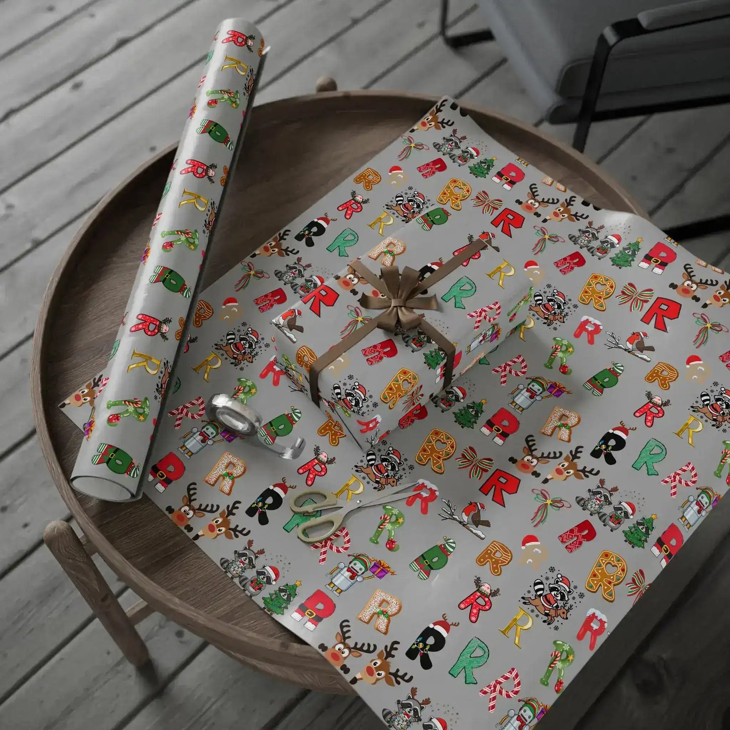 "R" Christmas Wrapping Paper – Alphabet Gift Swap Collection
