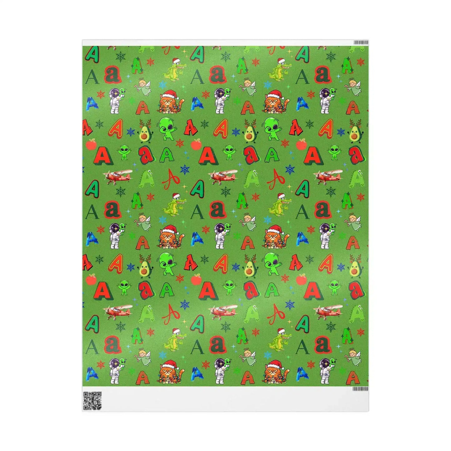 "A" Christmas Wrapping Paper – Alphabet Gift Swap Collection