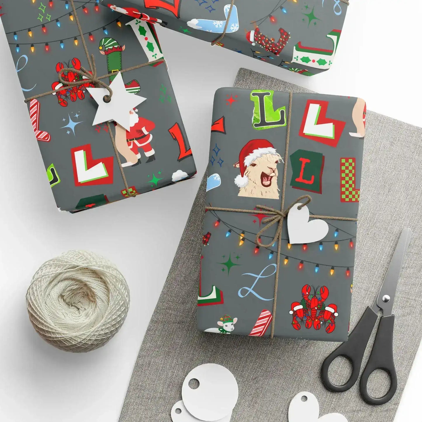 "L" Christmas Wrapping Paper – Alphabet Gift Swap Collection
