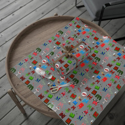 "M" Christmas Wrapping Paper – Alphabet Gift Swap Collection