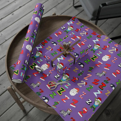"Z" Zombie Santa Christmas Wrapping Paper – Alphabet Gift Swap Collection