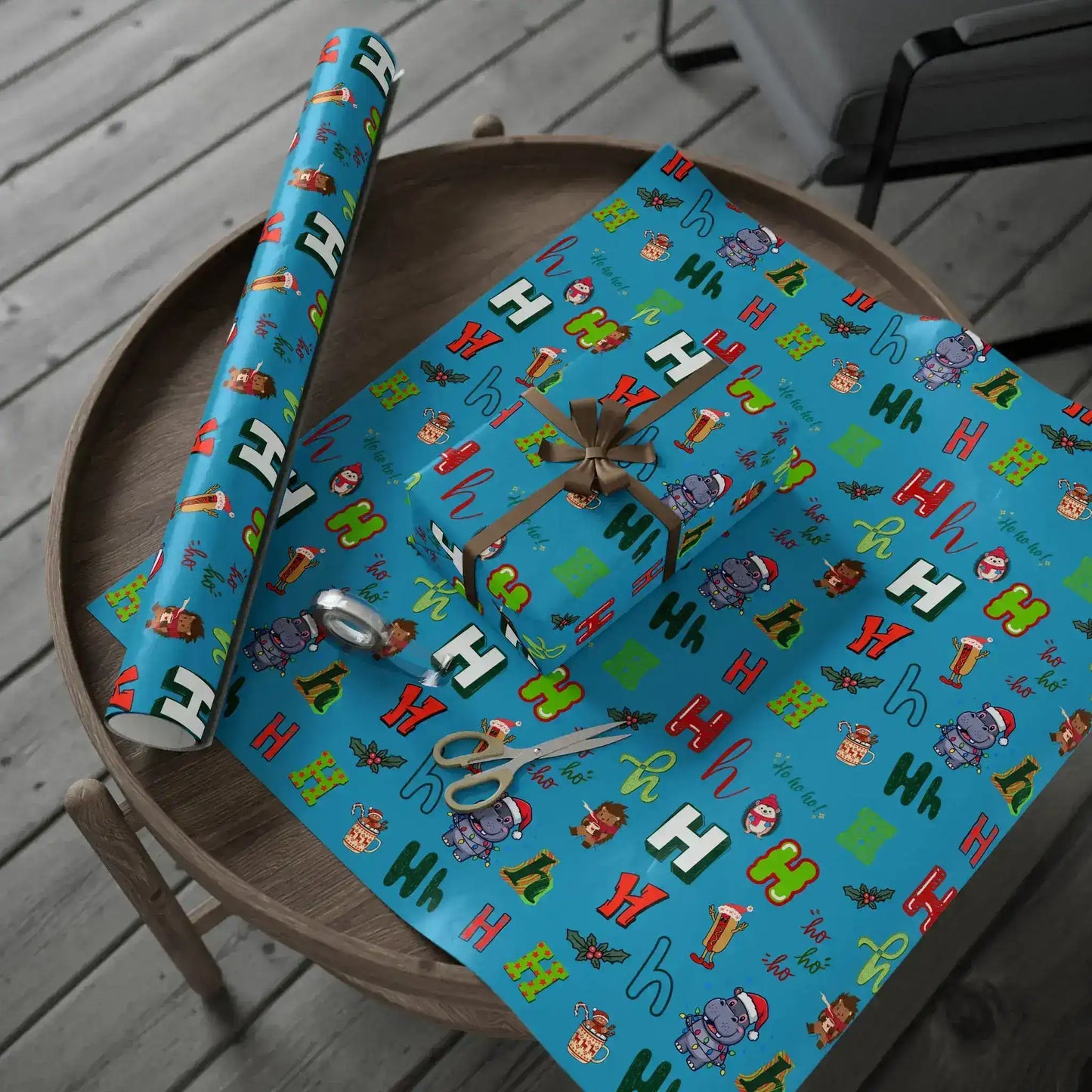 "H" Christmas Wrapping Paper – Alphabet Gift Swap Collection