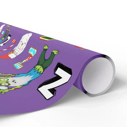 "Z" Zombie Santa Christmas Wrapping Paper – Alphabet Gift Swap Collection