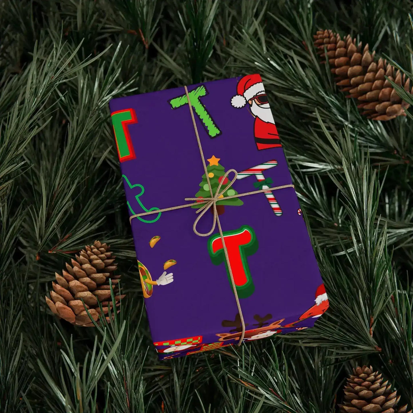 "T" Christmas Wrapping Paper – Alphabet Gift Swap Collection