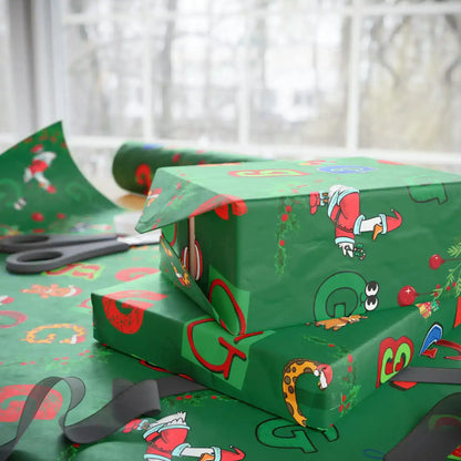 "G" Christmas Wrapping Paper – Alphabet Gift Swap Collection