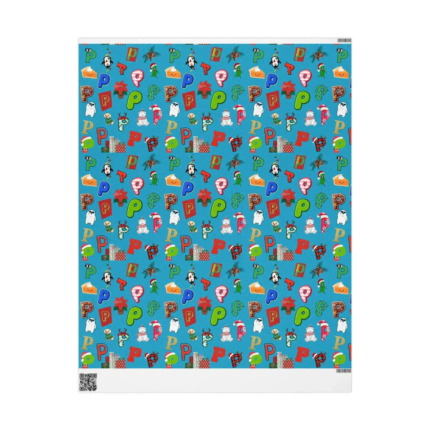 "P" Christmas Wrapping Paper – Alphabet Gift Swap Collection