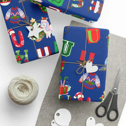 "U" Christmas Wrapping Paper – Alphabet Gift Swap Collection