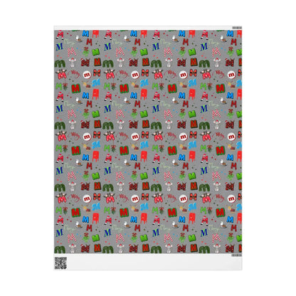 "M" Christmas Wrapping Paper – Alphabet Gift Swap Collection
