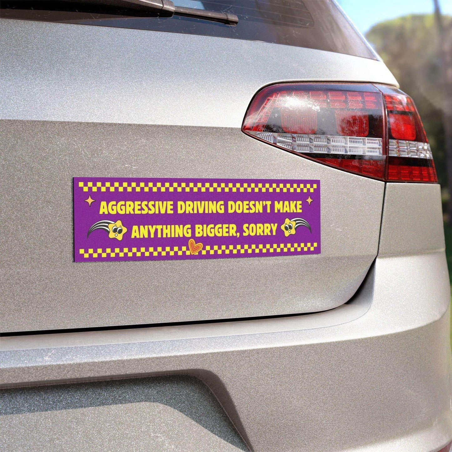 Aggressive Driving Doesn’t Make Anything Bigger, Sorry | Funny Car Magnet