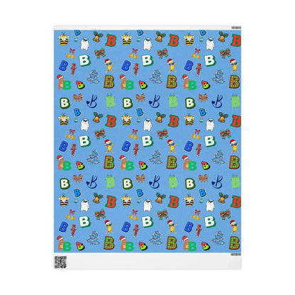 "B" Christmas Wrapping Paper – Alphabet Gift Swap Collection