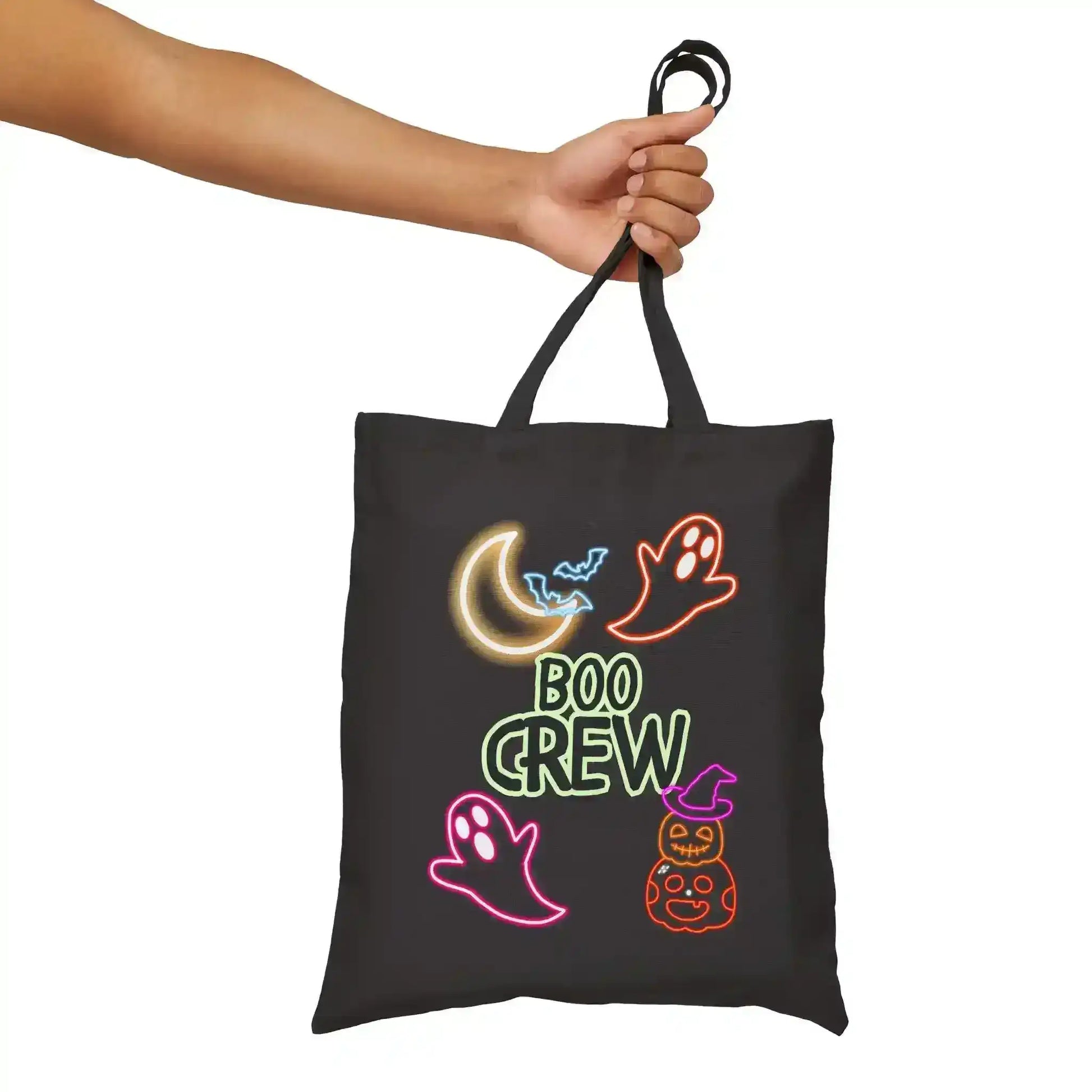 Boo Crew Neon Trick-or-Treat Bag – Cute Halloween Tote - Cady Creations