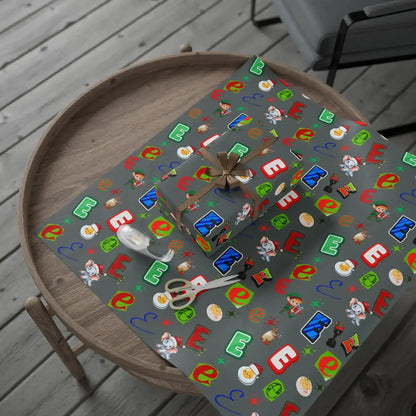 "E" Christmas Wrapping Paper – Alphabet Gift Swap Collection