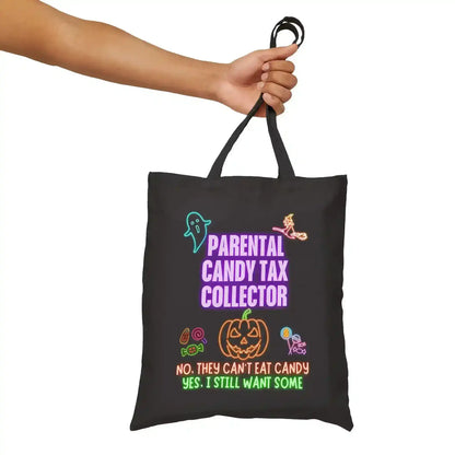 Parental Candy Tax Collector – Funny Trick-or-Treat Tote for Parents Neon Halloween Bag - Cady Creations