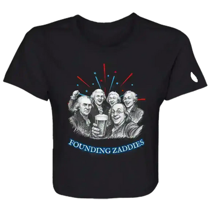 Founding Zaddies Patriotic Internet Core Flowy Crop Top - Cady Creations