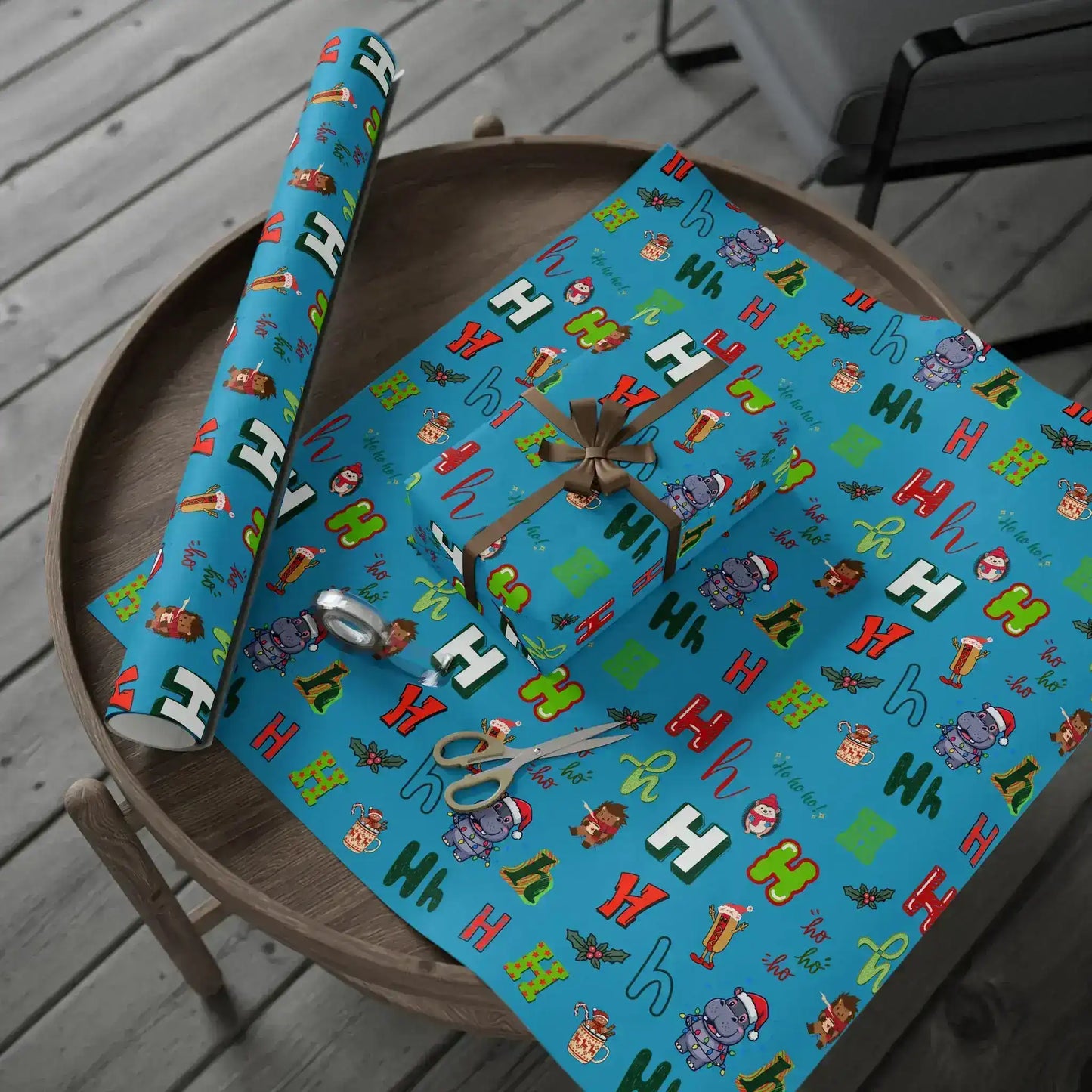 "H" Christmas Wrapping Paper – Alphabet Gift Swap Collection