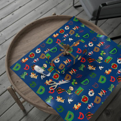 "D" Christmas Wrapping Paper – Alphabet Gift Swap Collection