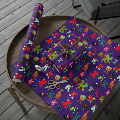 "K" Christmas Wrapping Paper – Alphabet Gift Swap Collection