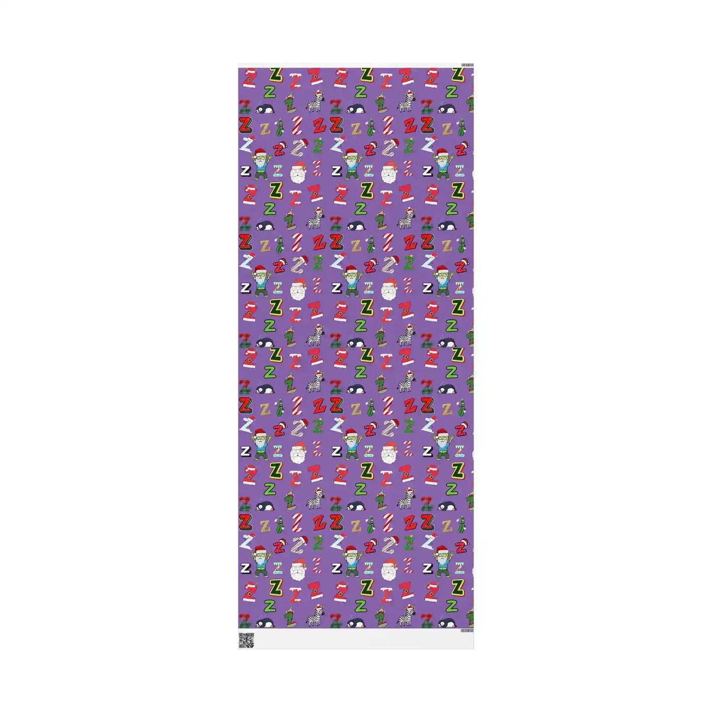 "Z" Zombie Santa Christmas Wrapping Paper – Alphabet Gift Swap Collection