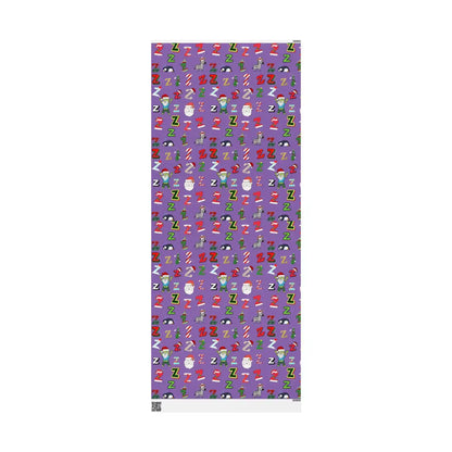 "Z" Zombie Santa Christmas Wrapping Paper – Alphabet Gift Swap Collection
