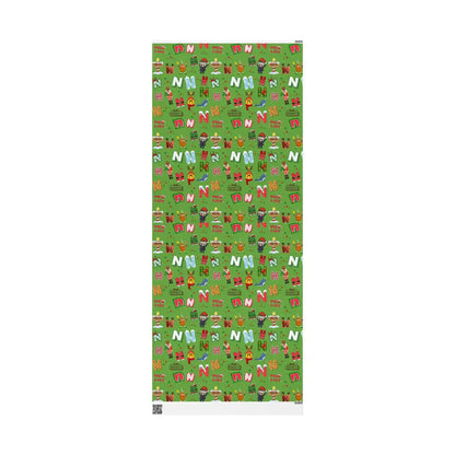 "N" Christmas Wrapping Paper – Alphabet Gift Swap Collection