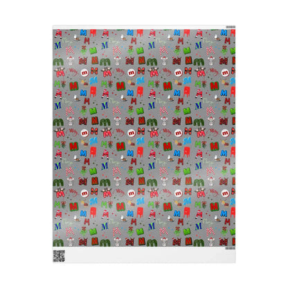 "M" Christmas Wrapping Paper – Alphabet Gift Swap Collection