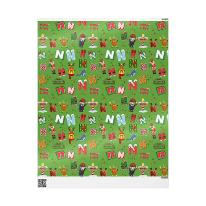 "N" Christmas Wrapping Paper – Alphabet Gift Swap Collection