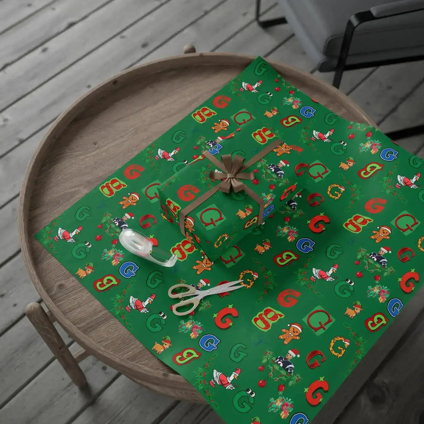 "G" Christmas Wrapping Paper – Alphabet Gift Swap Collection