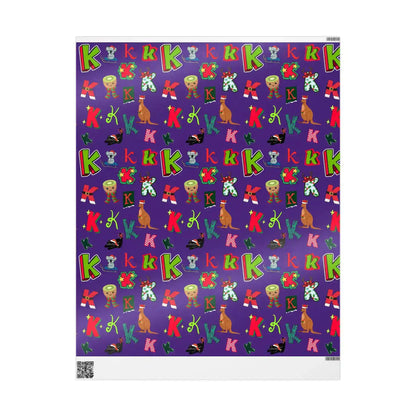 "K" Christmas Wrapping Paper – Alphabet Gift Swap Collection