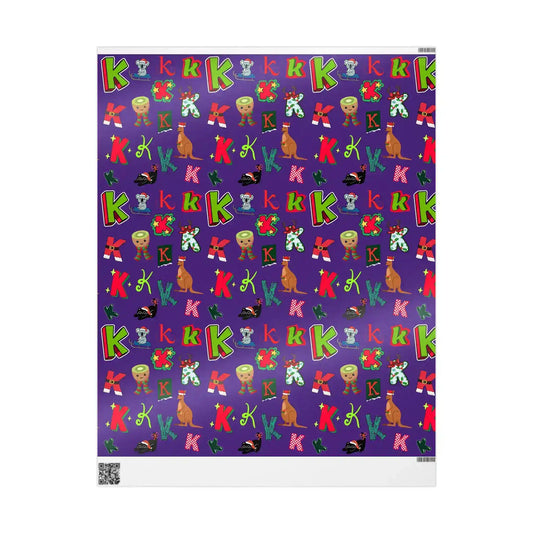 "K" Christmas Wrapping Paper – Alphabet Gift Swap Collection