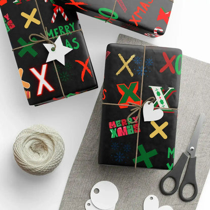 "X" Christmas Wrapping Paper – Alphabet Gift Swap Collection