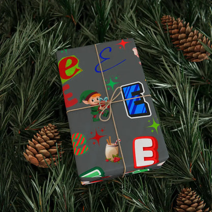 "E" Christmas Wrapping Paper – Alphabet Gift Swap Collection