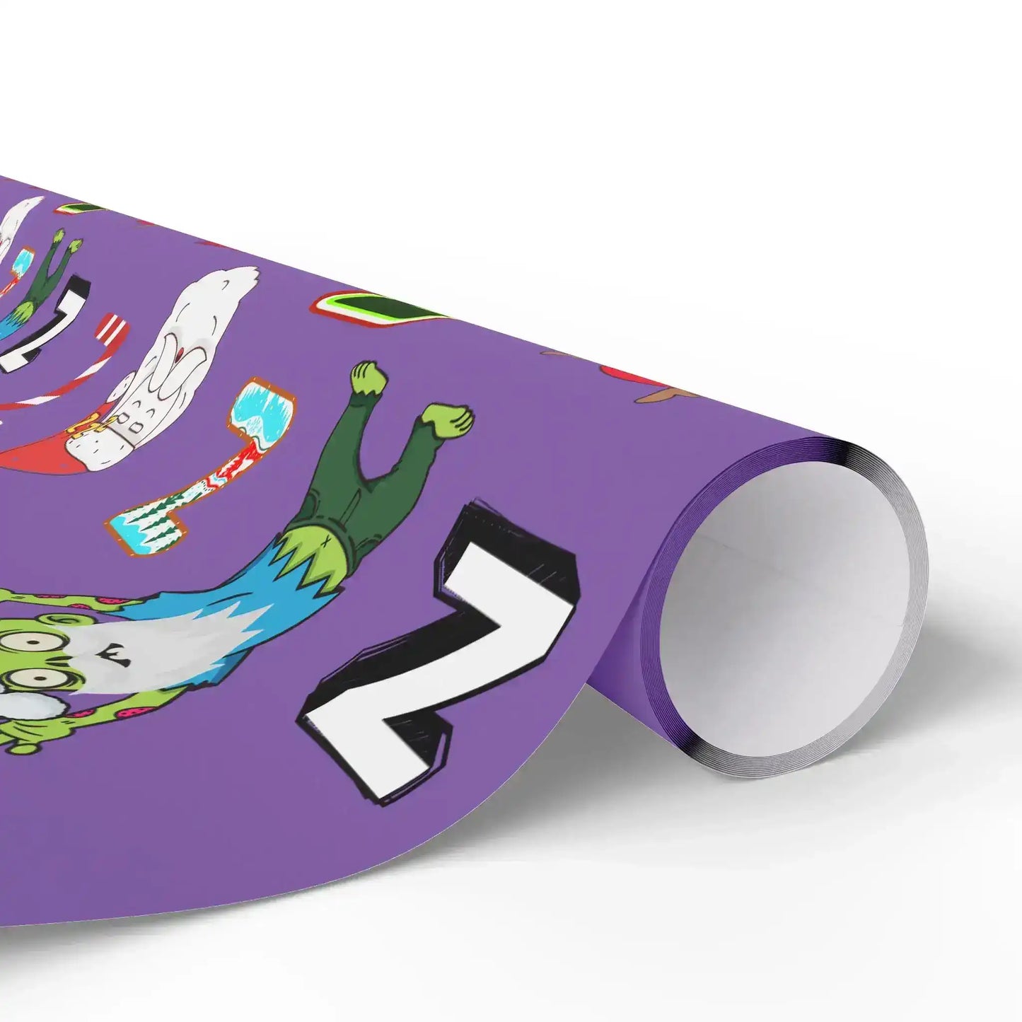 "Z" Zombie Santa Christmas Wrapping Paper – Alphabet Gift Swap Collection