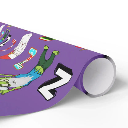"Z" Zombie Santa Christmas Wrapping Paper – Alphabet Gift Swap Collection