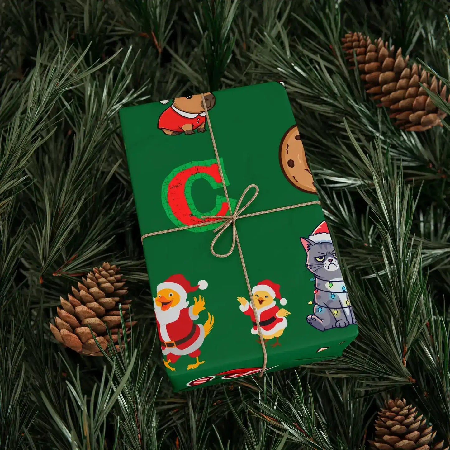 "C" Christmas Wrapping Paper – Alphabet Gift Swap Collection