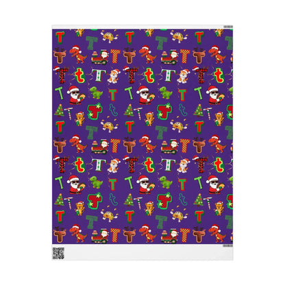 "T" Christmas Wrapping Paper – Alphabet Gift Swap Collection