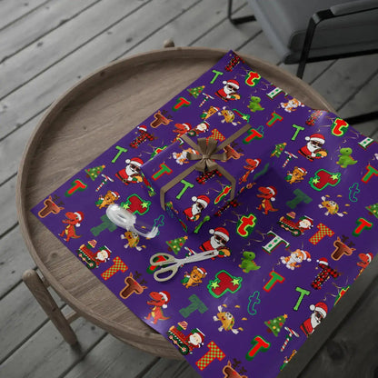 "T" Christmas Wrapping Paper – Alphabet Gift Swap Collection