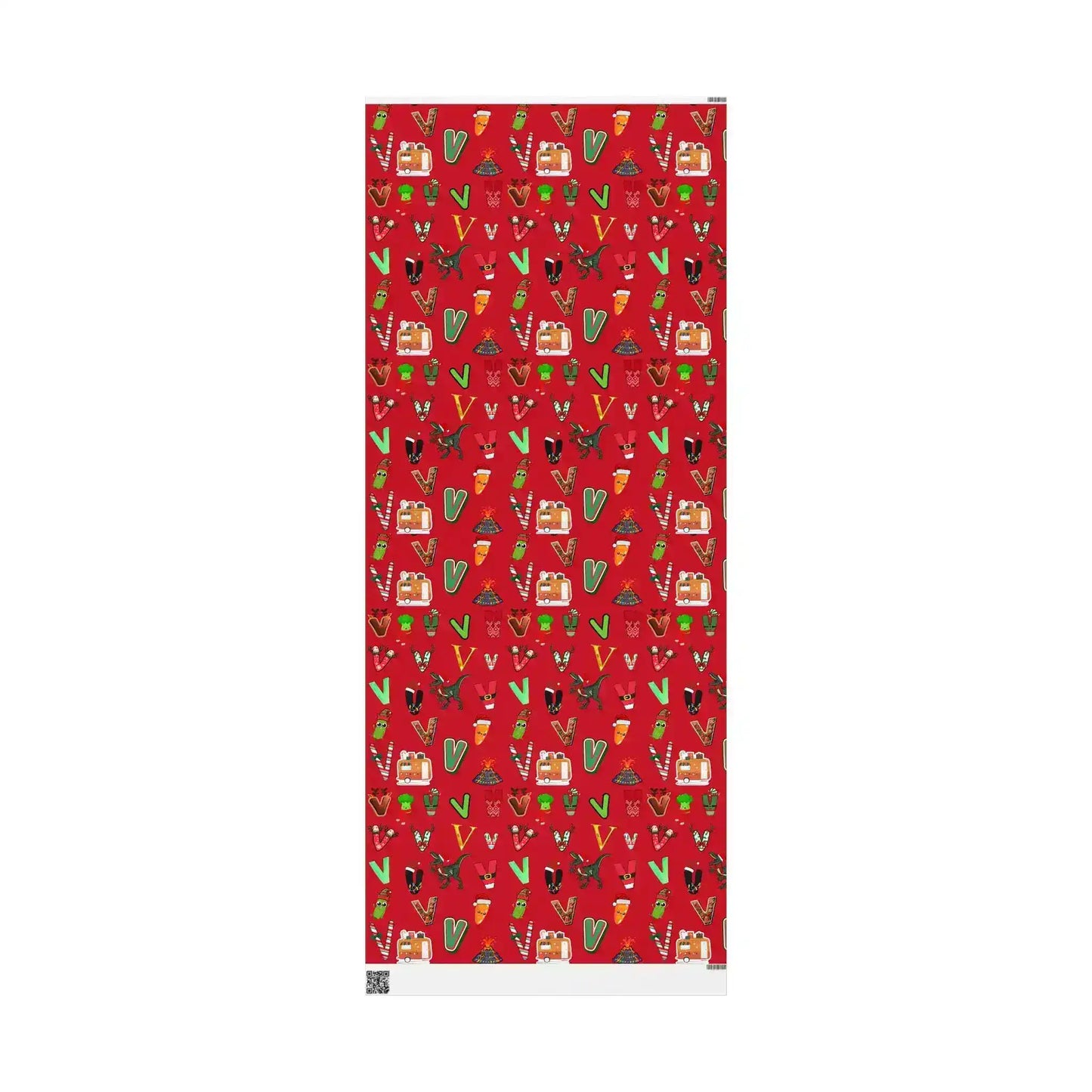 "V" Christmas Wrapping Paper – Alphabet Gift Swap Collection