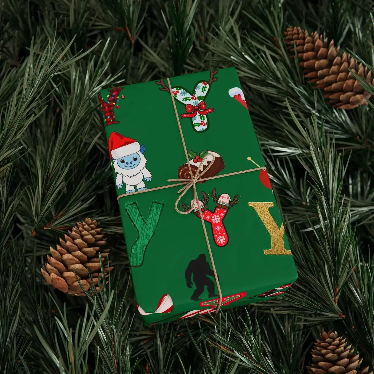 "Y" Yippee-Ki-Yay Christmas Wrapping Paper – Alphabet Gift Swap Collection