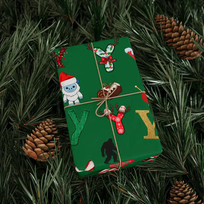 "Y" Yippee-Ki-Yay Christmas Wrapping Paper – Alphabet Gift Swap Collection