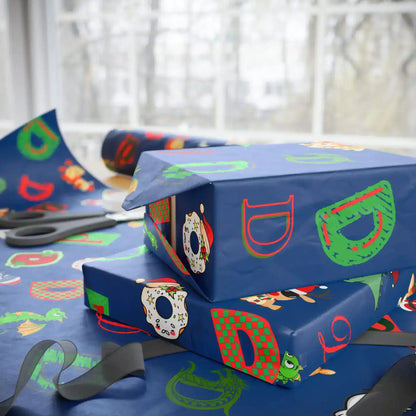 "D" Christmas Wrapping Paper – Alphabet Gift Swap Collection